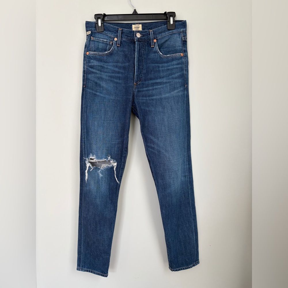 Citizens Of Humanity Liya High Rise Classic Fit Crop Jeans in Lowe Wash, Size 25